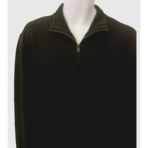 Apt 9 Mens 1/4 Zip Polo Sweater Size XL Long Sleeve Black